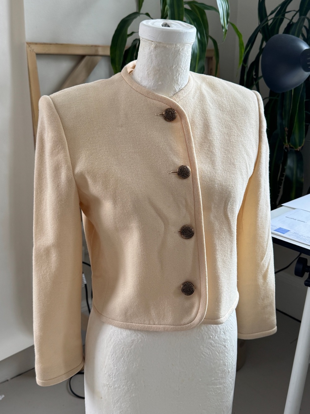 Talbots Vintage Military-style Cropped Blazer / jacket